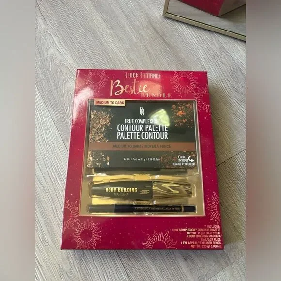New-Black Radiance Contour pallet/mascara/eyeliner kit medium/dark besite kit