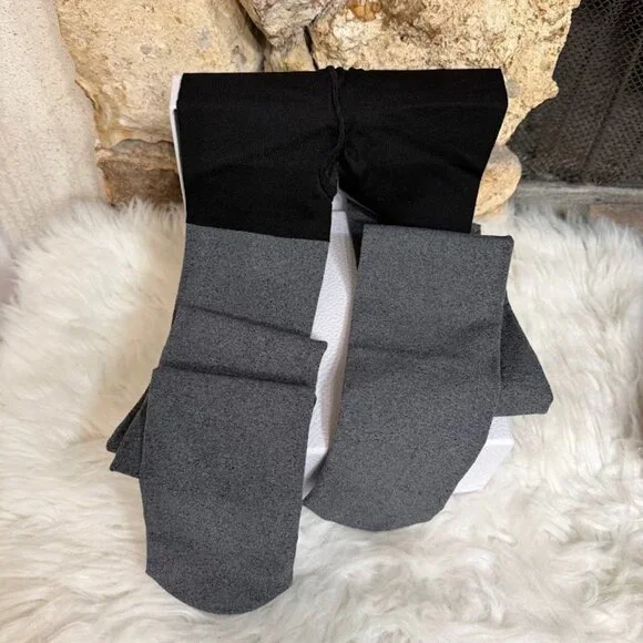 Soft Stretch Women’s Black And Gray Tights Size M/L