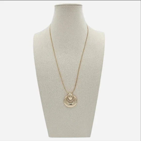 PARK LANE Gold-toned Circle‎ Pendant Necklace
