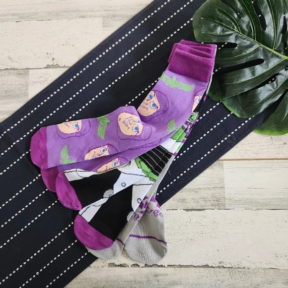 Disney Pixar Buzz Lightyear Pack Of 3 Socks Adults NEW