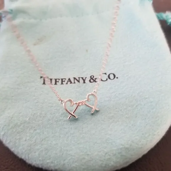 Tiffany & Co. Double Loving Hearts  Diamond Necklace