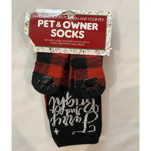Pet & Owner Socks. (Furry And Bright) New Size 9-11
