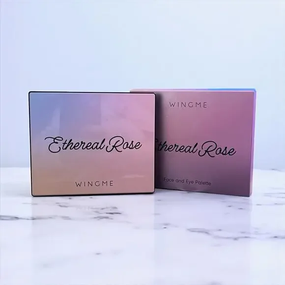 Wingme Ethereal Rose Face Eye Palette 6 Pan Blush Bronzer Highlighter