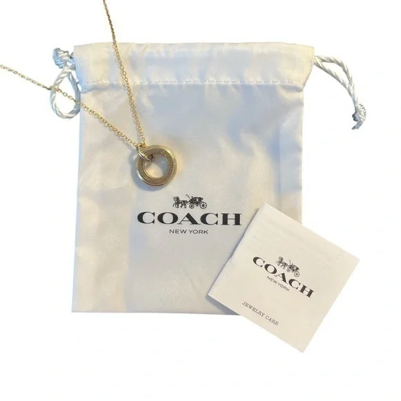 Coach Gold Pendant Necklace