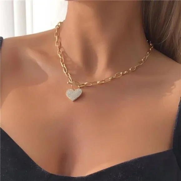 18K Gold-Plated Heart Pendant Necklace