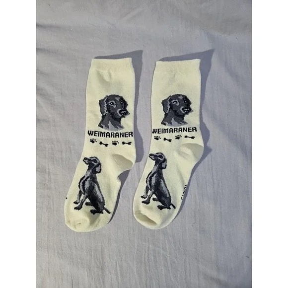 Foozys Weimaraner‎ Dog Socks Fun Novelty Dress Casual Pet Size 9-11 New W/O Tag