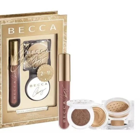 BECCA X Chrissy Cravings Glow Kitchen Kit NIB Glow Soufflé Eyeshadow Highlighter