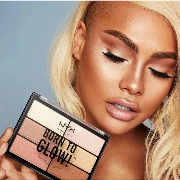 NYX Born to Glow Highlighting Palette 6 Shimmery Pearl Shades