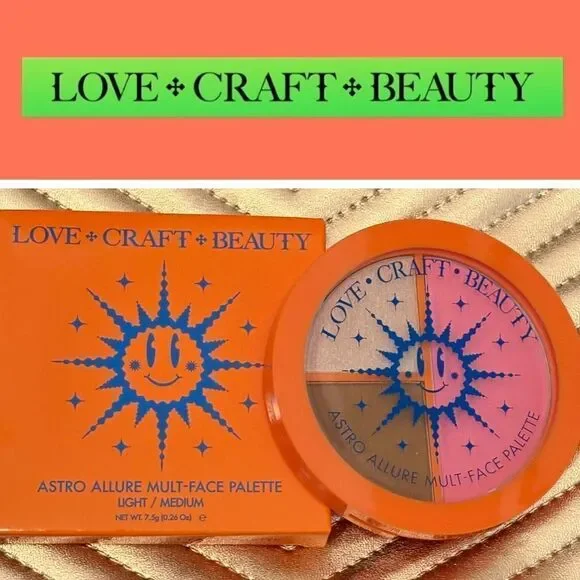 LOVE + CRAFT + BEAUTY - NWT - Astro Allure Multi-Face Palette in Light/Medium