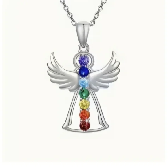 Colorful Angel Pendant Necklace