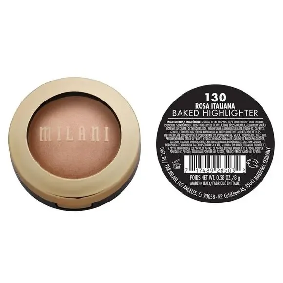 Milani Baked Highlighter 130 Rosa‎ Italiana Cruelty-Free Powder Highlighter New
