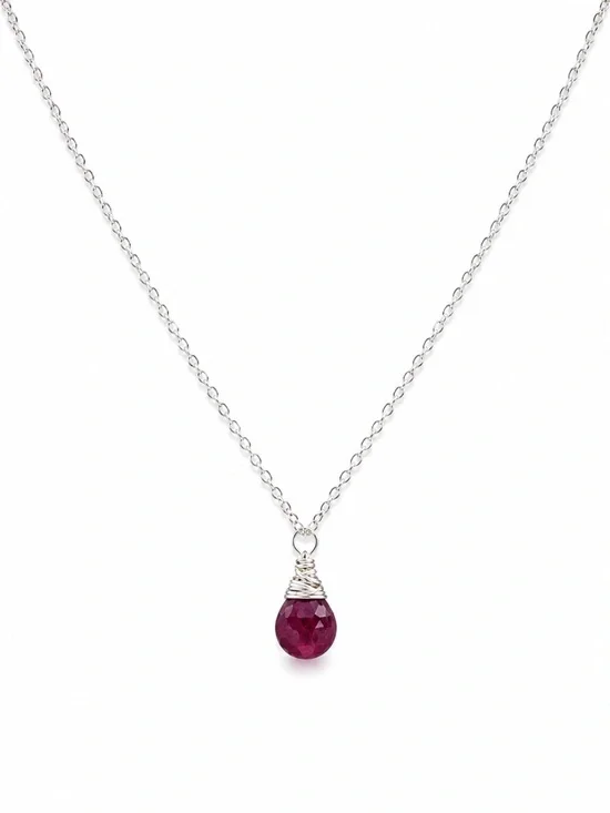 N0023 Pink Sapphire Necklace (S925)