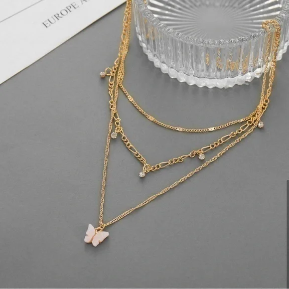 🆕 Multi Layered Butterfly Necklace