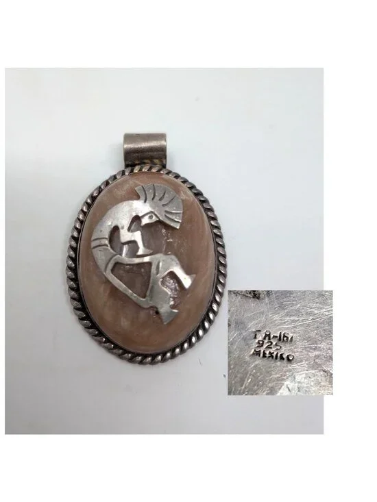 Vintage Hopi Kokopelli Stamped Taxco Mexico Silver 925 Pendant Music Man