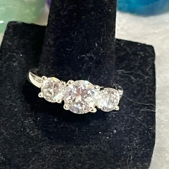 Nataliya V Collister Triple Stone Ring