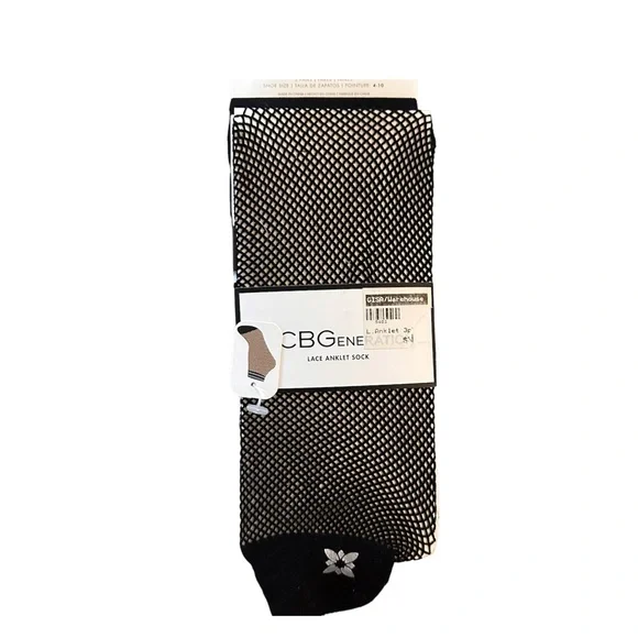 BCBGENERATION 2 pk lace anklet socks New