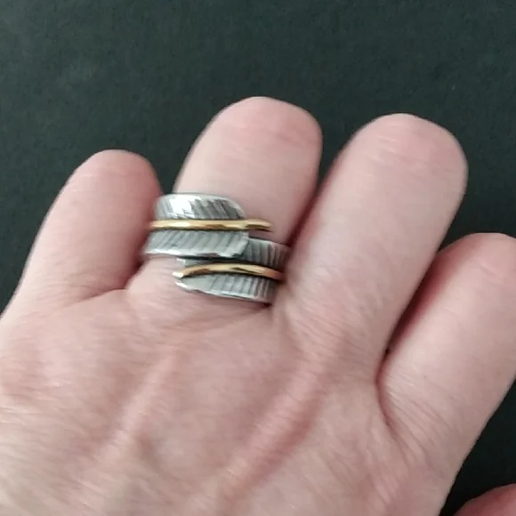 Silver Leaf Design Ring