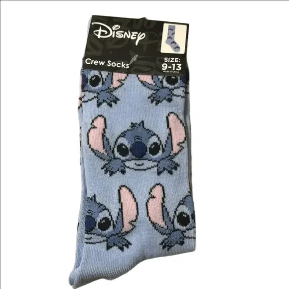 4 /$25 Disney Stitch Novelty Crew Socks Lilo & Stitch Fun Crazy Socks
