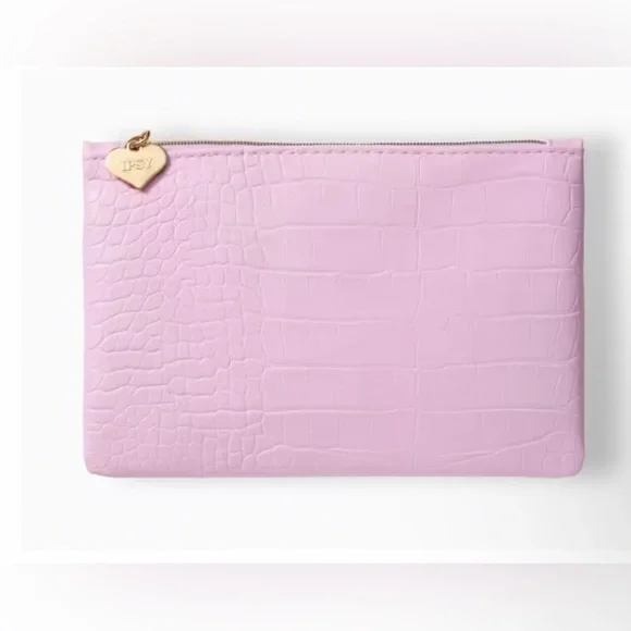 💙4/$20 Ipsy Pink Crocodile Texture Cosmetics Bag