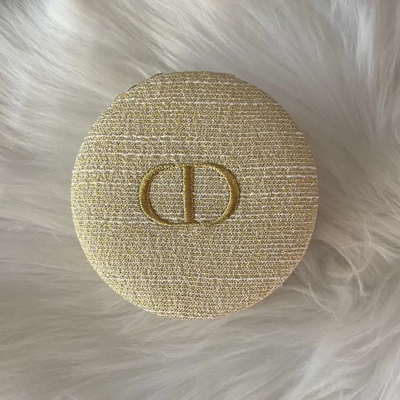 Dior jewelry/ makeup travel trousse pouch gold glitter new in box