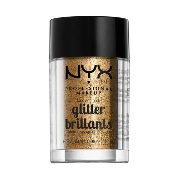 NYX Glitter Brilliants Face & Body Glitter, 09 Bronze