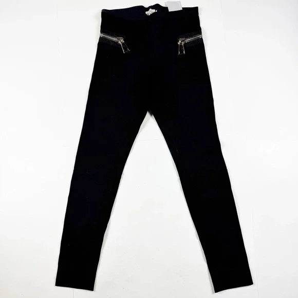 Moncler Women's Black Tights With Zipper Pocket IT 38‎ 00