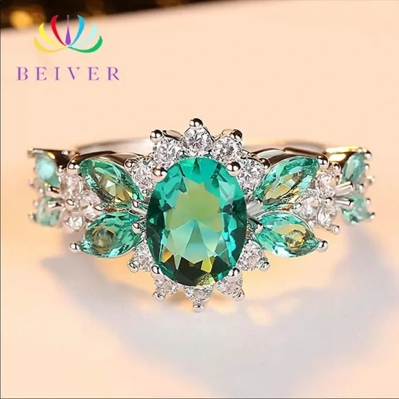 Mint/Teal Trendy Ring