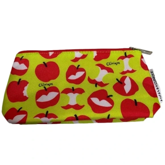 CLINIQUE Nwot donald X apple lips cosmetic bag