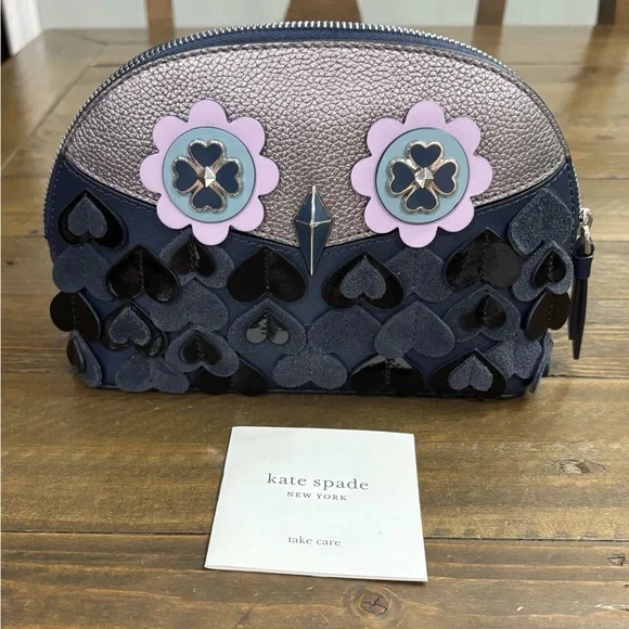 Kate Spade New York Zibbi Medium Dome Owl Cosmetic Bag