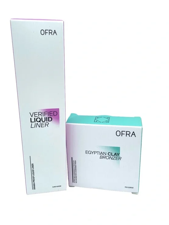 OFRA Verified Liquid Liner in brown and Egyptian Clay Bronzer Duo