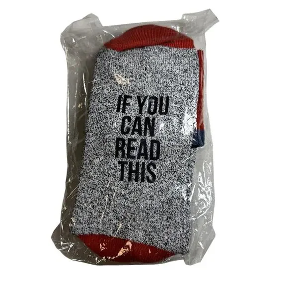 Gray and Red Novelty‎ Socks 