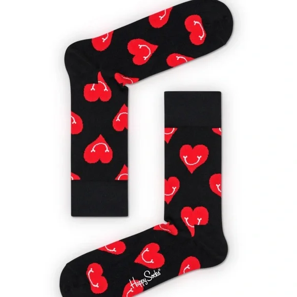 ❤️ Happy Socks Smiling Dog Crew Socks Size M NWT