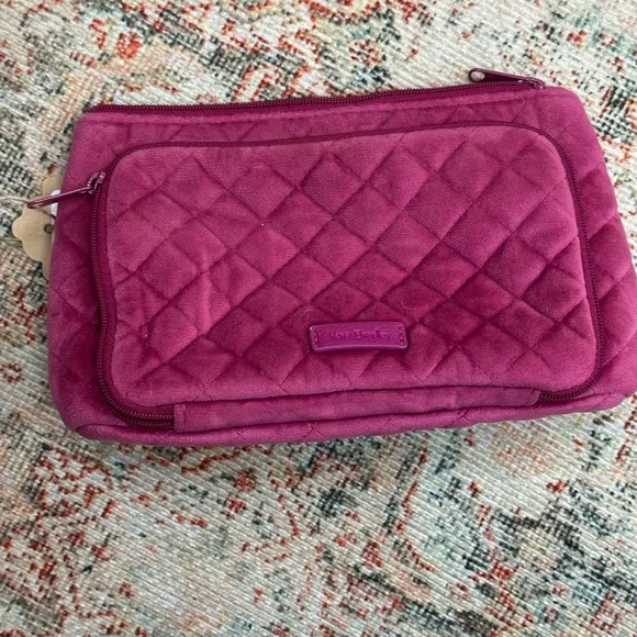 Vera Bradley Quilted‎ Magenta Cosmetic Bag