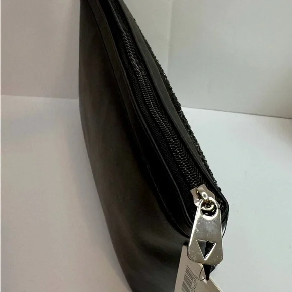 GUESS Black Rhinestone Cosmetic Bag