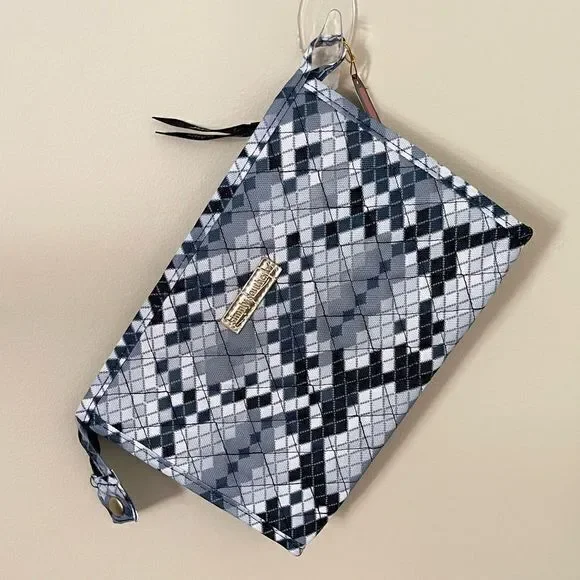 NWT Simply Southern Makeup Brush‎ Travel Bag Snake Print Gray Black One Size