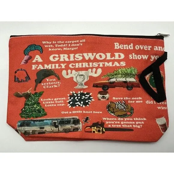 New Christmas Themed Cosmetic Bag With Zipper‎ Multiuse