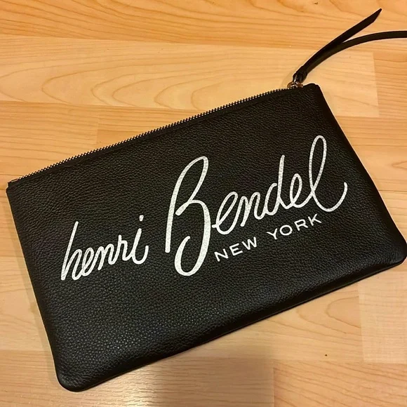Henri Bendel New York‎ Black makeup Bag clutch purse NEW