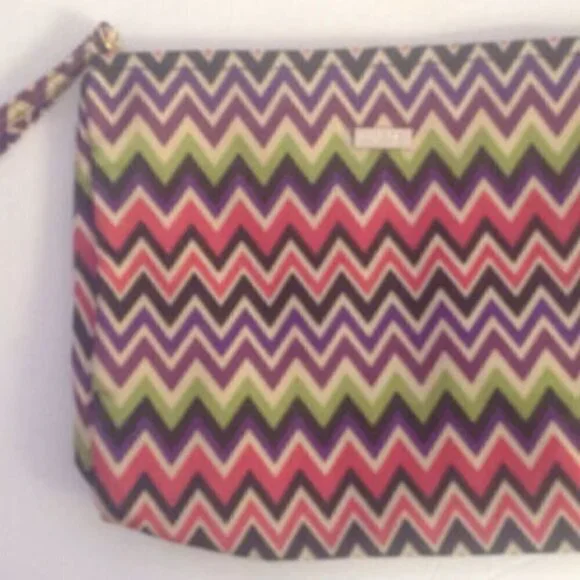 tarte Multi-Color Zigzag print Cosmetics Bag (makeup bag) - Brand New!
