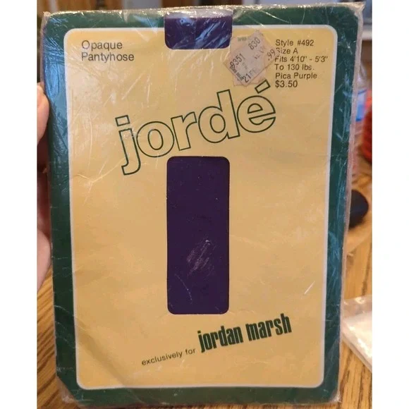 New Vintage Jorde Size A Pica Purple Opaque Pantyhose Fits 4'10-5'3‎ & Up To 130