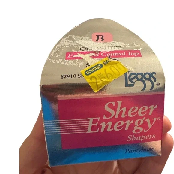 L'eggs 1995 Sheer Energy Shapers Off White Size B Extended Control Top