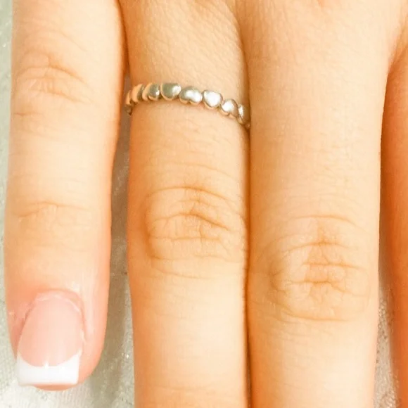 Antian Accessories™ 925 Silver Heart Ring Size 6