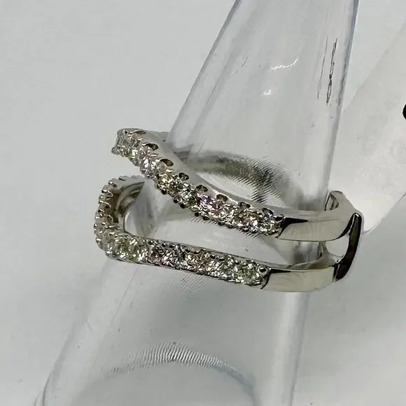 Moissanite Diamond Enhancer Ring Guard Wedding Band Anniversary 925 18k Size 9