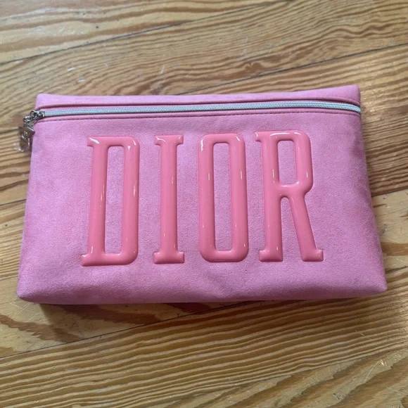 Dior Blush Pink Logo Cosmetic Case with Box