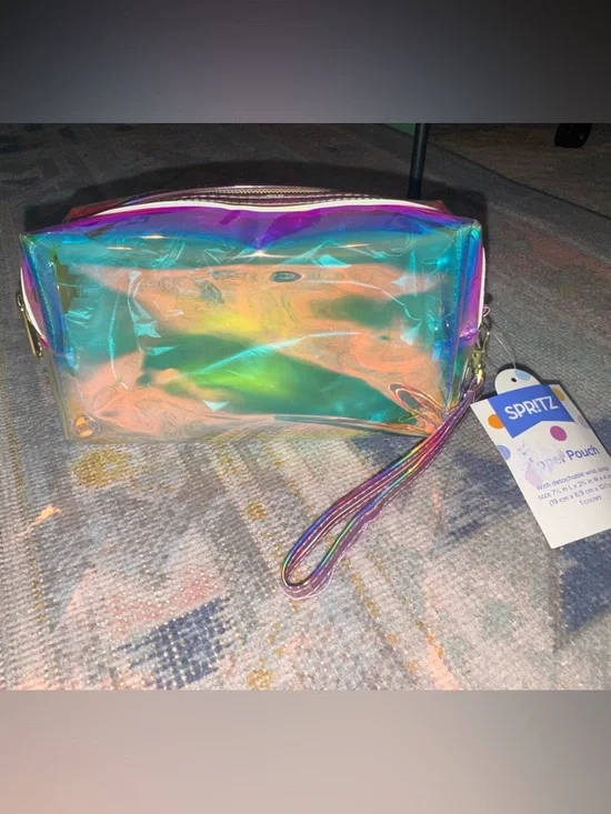 Spritz Iridescent Holographic Rainbow Cosmetic Pouch