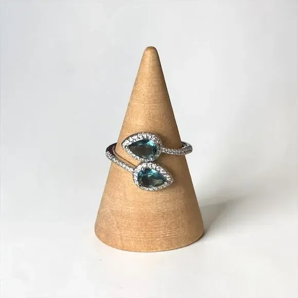 Delicate Adjustable Green Ring