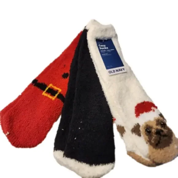 J1 - NWT Old Navy Christmas Cozy Socks 3-Pack