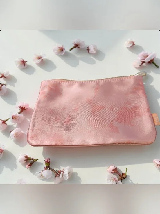 Ipsy Satin Cosmetic Pouch w/ 2 Mystery Items