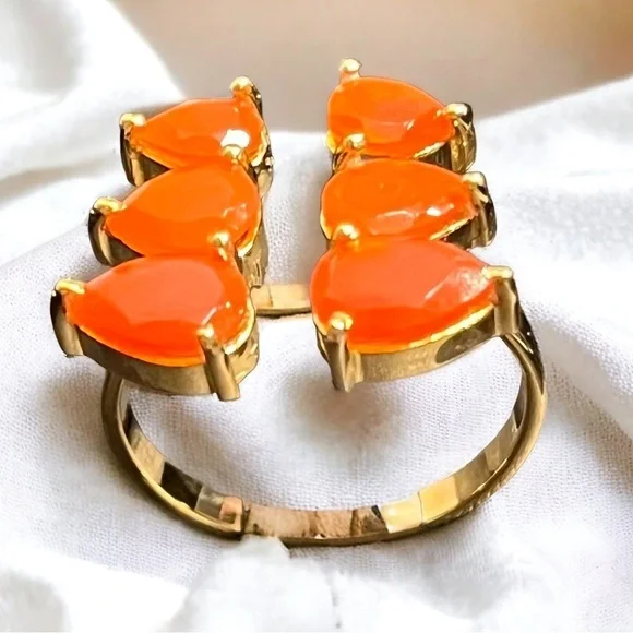 Red Jasper Gold Ring