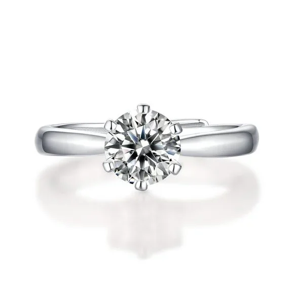 Certified 1ct. t.w. Moissanite Diamond Solitaire Engagement Ring NEW