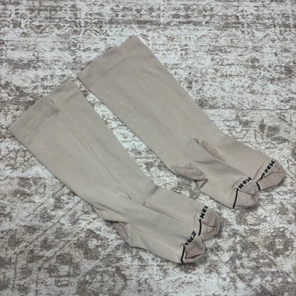 Newzill 2 Pair Bundle of Nude‎ Copper Infused Dress Compression Socks Size S/M